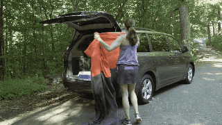 Tirai - Original SUV Minivan EZ Tarp Cabana Sunset-Orange